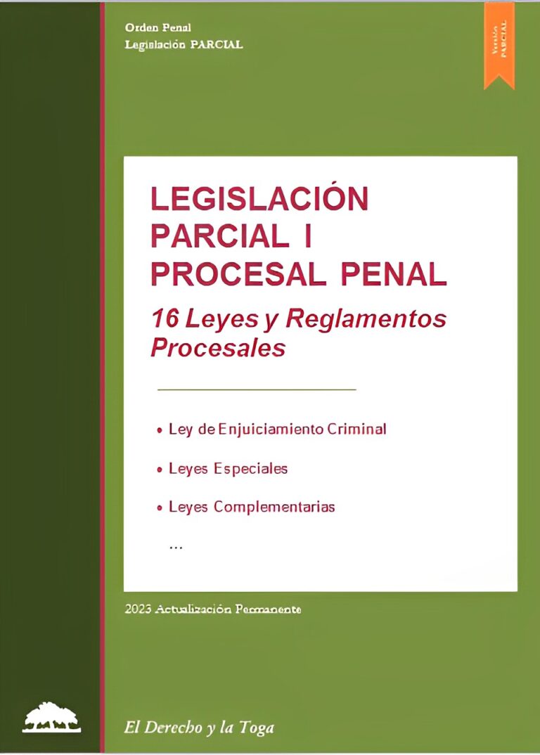 Legislación Parcial I Procesal Penal Incluye: 16 Leyes Y Reglamentos ...